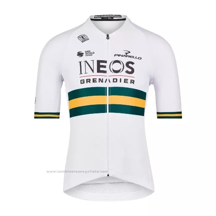 2022 Maillot Cyclisme Ineos Grenadiers Champion Australie Manches Courtes et Cuissard